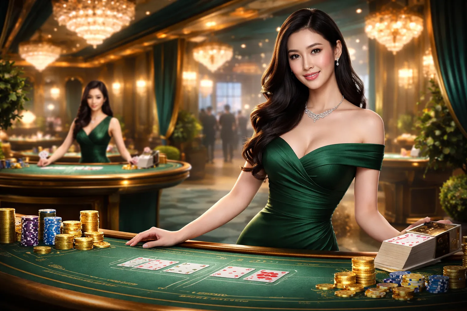 Hình ảnh bàn Tài Xỉu với xúc xắc và chip cược tại tobet88